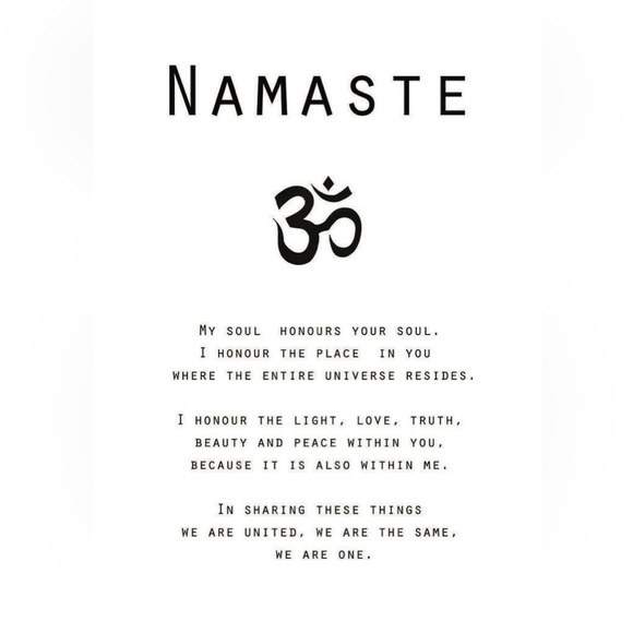 Brand New Om Namaste pendant necklace black chain purple pendant - Picture 5 of 5